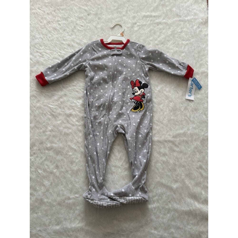 Carter’s Baby 1-Piece Minnie Mouse Fleece Footie Pajamas 12M